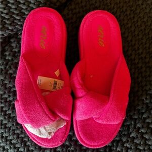 Aerie Pink Wedge Sandals